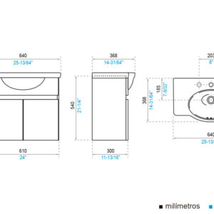 Mueble Helena 60 cm Duna NegroHELE-MBS60-DNNE - FV Area Andina S.A. -  Griferia, Lavabos, Sanitarios, Inodoros, Jacuzzi, Ceramica, Bañeras,  Muebles y Accesorios para Baño