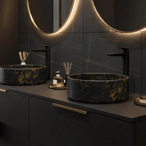 Lavabos Texturizados: El Nuevo Lujo Sensorial de la Colección Essence para el Baño Moderno