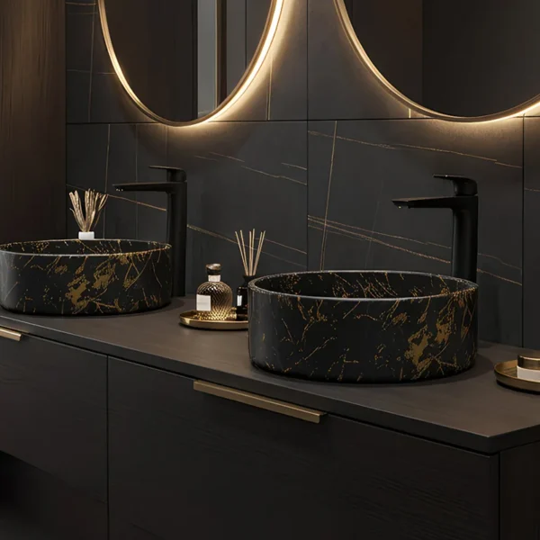 Lavabos Texturizados: El Nuevo Lujo Sensorial de la Colección Essence para el Baño Moderno