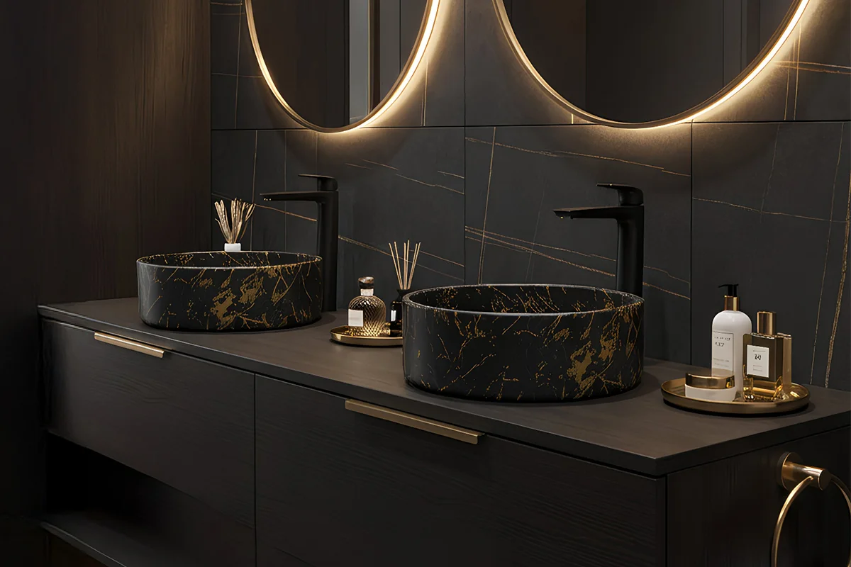 Lavabos Texturizados: El Nuevo Lujo Sensorial de la Colección Essence para el Baño Moderno