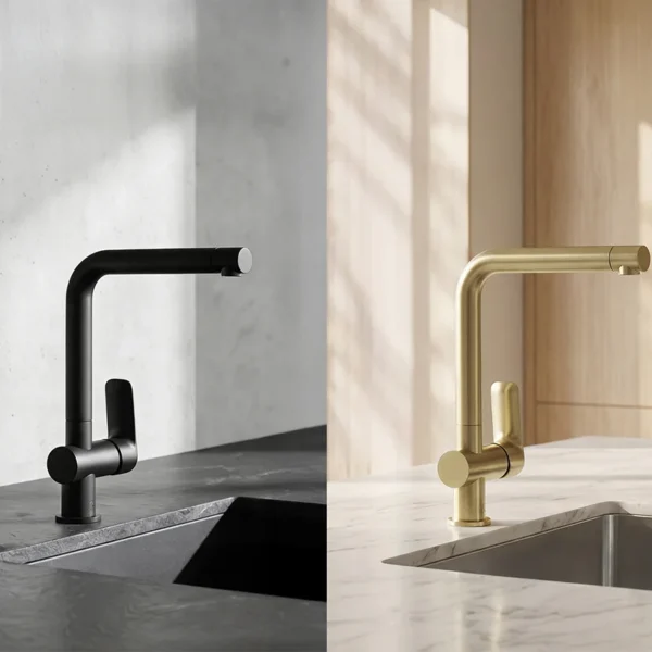 Tendencias 2026: El Dorado Cepillado y Negro Mate en Grifería Coty