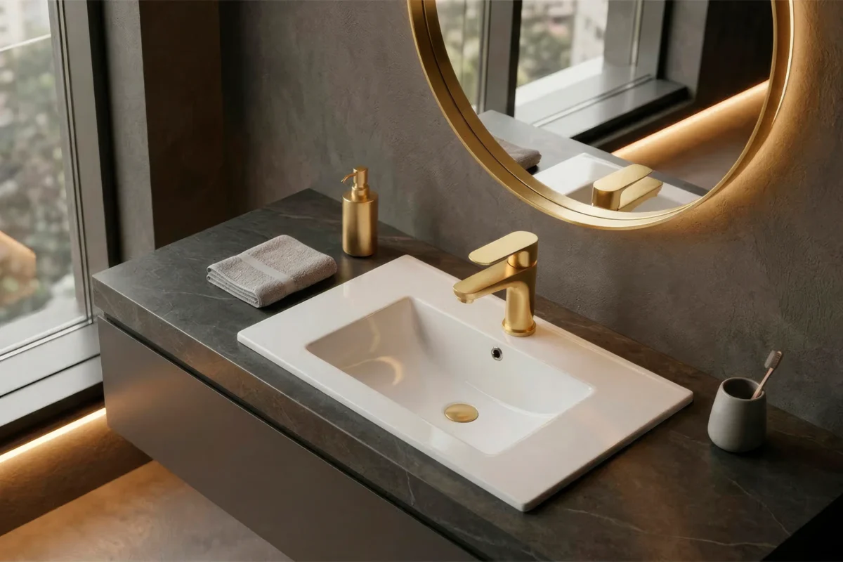 Lujo Sutil: Dale un Toque de Calidez a tu Espacio con el Acabado Brushed Gold